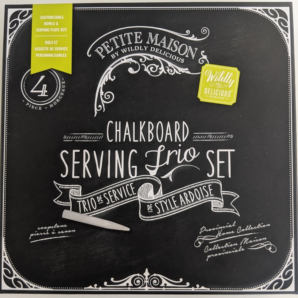 Chalkboard Serving Trip Set
